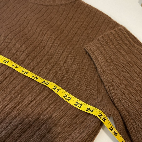 Divine Heritage Merino Wool Cashmere Boxy Ribbed Pull On‎ Sweater Cozy Luxury L - Picture 6 of 7